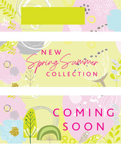 Scandinavian art and graphic design templates for a spring summer collection