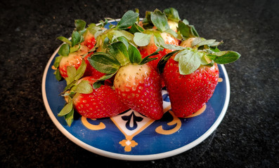 Delicious fresh strawberries from the organic fair.