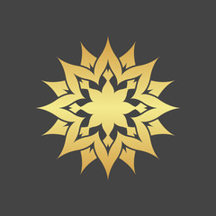 Gold foliage element