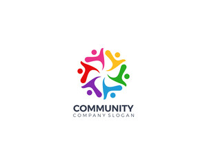 community concept group of people vector design template