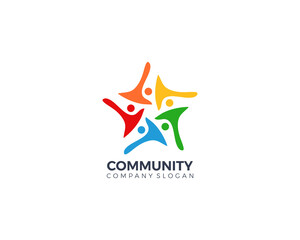 community concept group of people vector design template