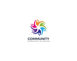 community concept group of people vector design template