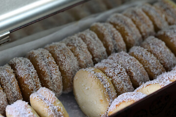 Alfajores. Shortbread with boiled condensed milk, and coconut