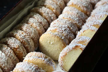 Alfajores. Shortbread with boiled condensed milk, and coconut