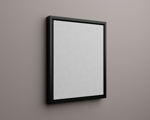 Blank Canvas Art Frame Mockup Contemporary Modern Minimalist Empty Wall Copy Space Neutral Pastel White Nude Gold Black
