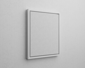 Blank Canvas Art Frame Mockup Contemporary Modern Minimalist Empty Wall Copy Space Neutral Pastel...