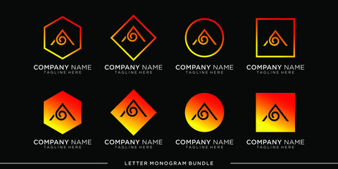 creative abstract monogram initial c, logo design vector template