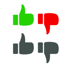 like and unlike icons