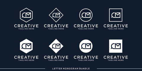 creative abstract monogram initial c, logo design vector template