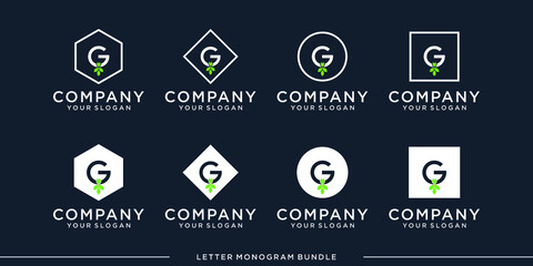 creative abstract monogram initial c, logo design vector template