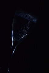 Water bubble in a glass