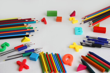 back to school concept on white background