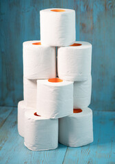  rolls of toilet paper from a large stack
