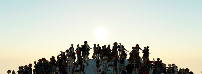 crowd outdoors
