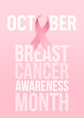 Breast cancer fund raiser poster design. Vector illustration.