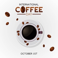 International Coffee Day Vector Illustration