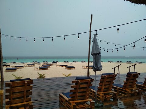 Playa lluviosa