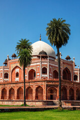 Fototapeta na wymiar Humayun's Tomb famous tourist attraction destination. Delhi, India