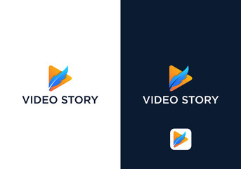 Story video logo design template