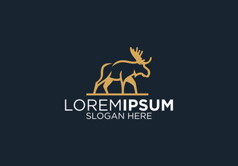 Elk logo design template