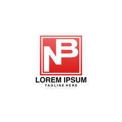 Fototapeta premium NB Letter Logo Design Template Vector 