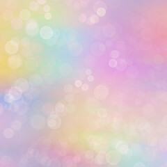 Rainbow pastel bokeh background illustration