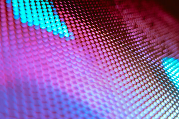 CloseUp LED blurred screen. LED soft focus background. abstract background ideal for design.