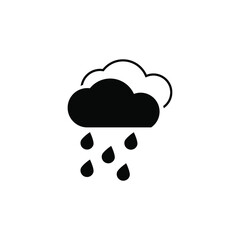 Rain Icon. Raining Symbol. Cloud with rain icon vector