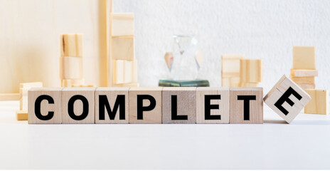 Complete Heart Block, word cube with background.