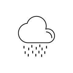 Rain Icon. Raining Symbol. Cloud with rain icon vector