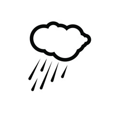 Rain Icon. Raining Symbol. Cloud with rain icon vector