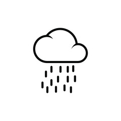 Rain Icon. Raining Symbol. Cloud with rain icon vector