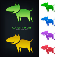 Logo dog vector template, Pets emblem, Vector Eps 10