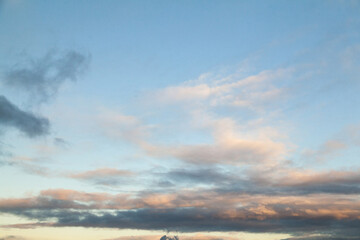 Sunset cloudy sky texture background