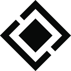 abstract black and white logo