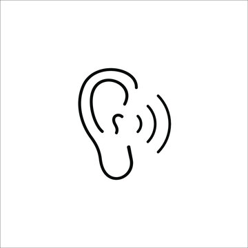 recommend clip art: Ear icon. Hearing symbol vector icon