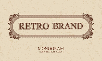 Retro Brand calligraphic border