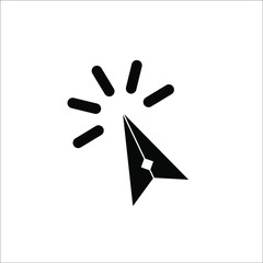 Computer mouse click cursor arrow icons set. Mouse click cursor collection.