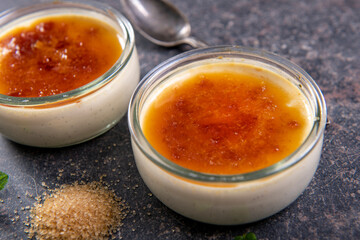 Creme brulee - tasty traditional French dessert