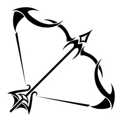 Sagittarius zodiac sign isolated on white background.