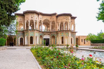 Obraz premium Iran, in the city of Mahan in south of Kerman. The city's public park Shazdeh Garden.
