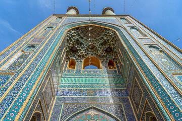 Obraz premium Iran, in the city of Yazd. View on the famous Friday Mosque. 