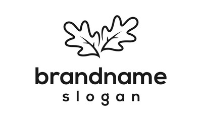 Oak leaf logo design vector