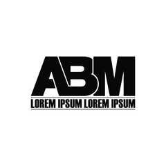 ABM letter monogram logo design vector