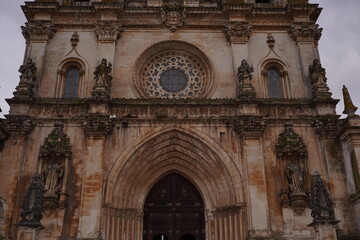 Fototapeta na wymiar Abbey in Alcobaca, Monastery in Portugal.. UNESCO World Heritage Site.