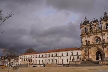 Alcobaca, village with Monastery in Portugal.. UNESCO World Heritage Site.