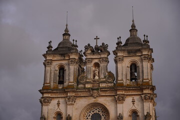 Alcobaca, village with Monastery in Portugal.. UNESCO World Heritage Site.