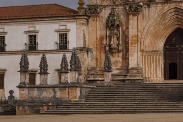 Obraz premium Alcobaca, village with Monastery in Portugal.. UNESCO World Heritage Site.