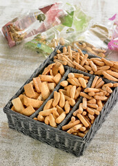 flour - bakery products in a black box