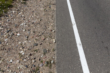 Fototapeta premium asphalt road with white road markings